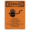Signmission Safety Sign, OSHA WARNING, 5" Height, Hazardous Voltage, Portrait OS-WS-D-35-V-13226 - alternate 1